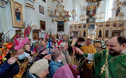 Вербное воскресенье на приходе Троицкого собора г. Слонима фото 30